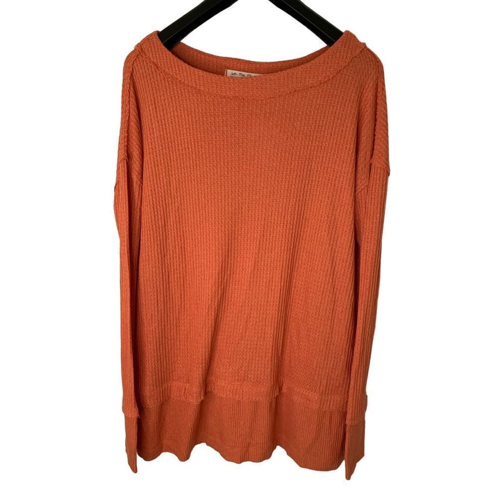 We The Free waffle knit long sleeve thermal Coral Light women’s size small NWT